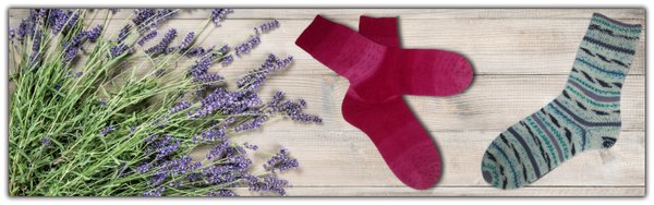 Gestrickte Socken Klassik-Color aus Sockengarnen mit einem geringen Anteil Polyamid