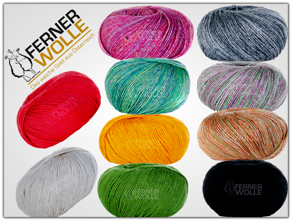 Leinen Soft Mix Uni & Color von Ferner Wolle Viscose & Leinen,Leicht & Strapazierfähig