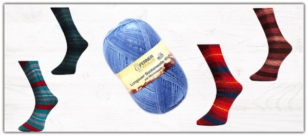Lungauer Sockenwolle 4 -Fach Weich & anschmiegsam durch Merinowolle