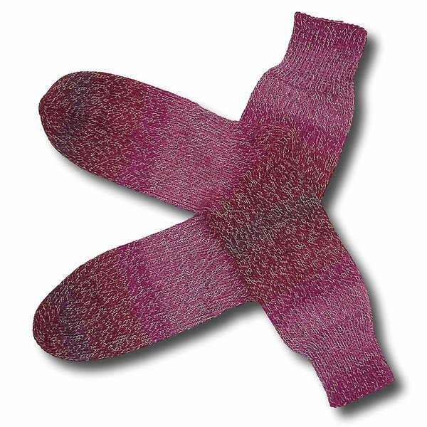 Gestrickte Socken mit Baumwolle  Beere Mix 40/41